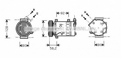 AVA QUALITY COOLING cnk237 -  Компрессор, кондиционер